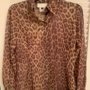 Vintage cache leopard print top